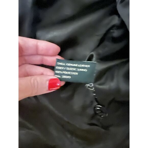 Harve Bernard Genuine Leather Vest Black Button Crewneck Biker Moto Western M - Picture 2 of 3